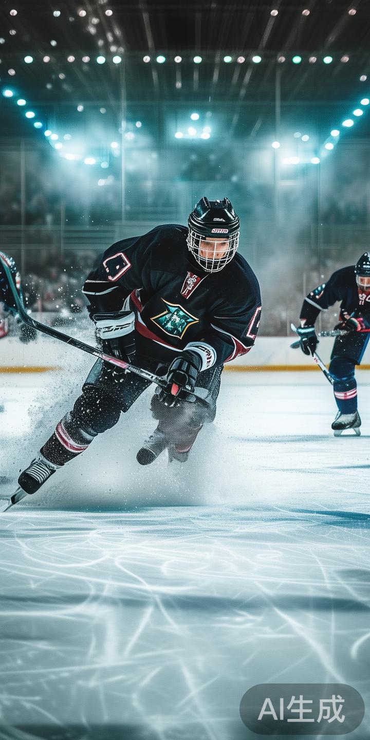 在激烈的冰球比赛中，掌握科学的打法和技巧是赢得胜利